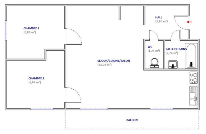 Appartements 3 Vallees, Piscine Et Sauna Orelle Pokój zdjęcie
